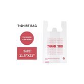 Thank You T-Shirt Bags, Restaurant Bag(11.5" x 6.5" x 21"-1000pcs) - Infinite Pack